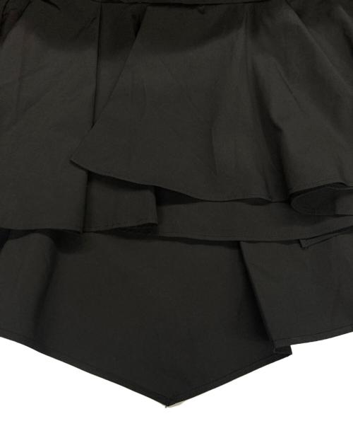 BARNYARDSTORM（バンヤードストーム）BARNYARDSTORM (バンヤードストーム) パールショートフリルスリーブブラウス ブラック サイズ:F 未使用品の古着・服飾アイテム