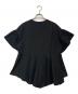 BARNYARDSTORM (バンヤードストーム) パールショートフリルスリーブブラウス ブラック サイズ:F 未使用品：5000円