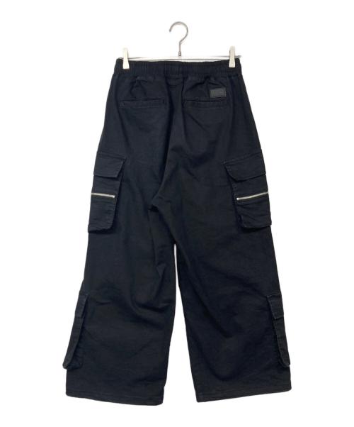 DANKE SCHON（ダンケ シェーン）DANKE SCHON (ダンケ シェーン) STRETCH TWILL ZIP W-POCKET WIDE PANTS ブラック サイズ:Mの古着・服飾アイテム