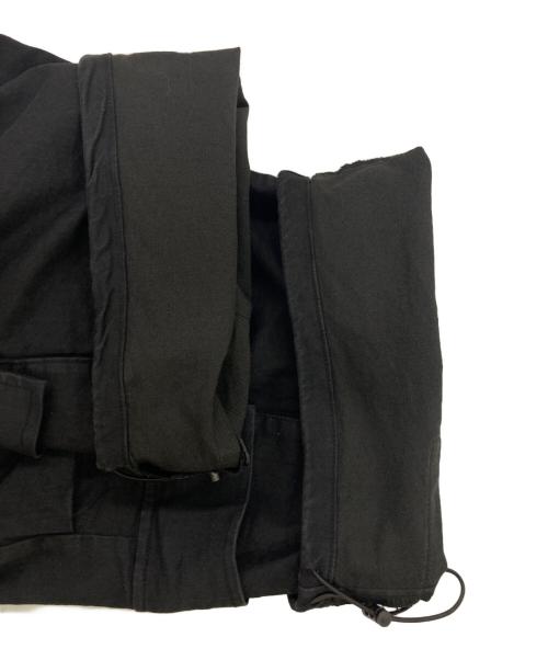 DANKE SCHON（ダンケ シェーン）DANKE SCHON (ダンケ シェーン) STRETCH TWILL ZIP W-POCKET WIDE PANTS ブラック サイズ:Mの古着・服飾アイテム