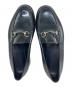 中古・古着 GUCCI (グッチ) PVCラバーホースビットローファー ネイビー サイズ:10：5000円
