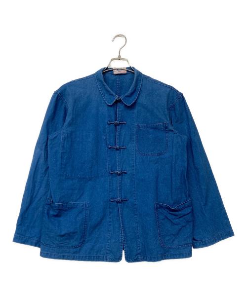 SHANGHAI（シャンハイ）SHANGHAI (シャンハイ) フレンチチャイナシャツ インディゴ サイズ:50の古着・服飾アイテム