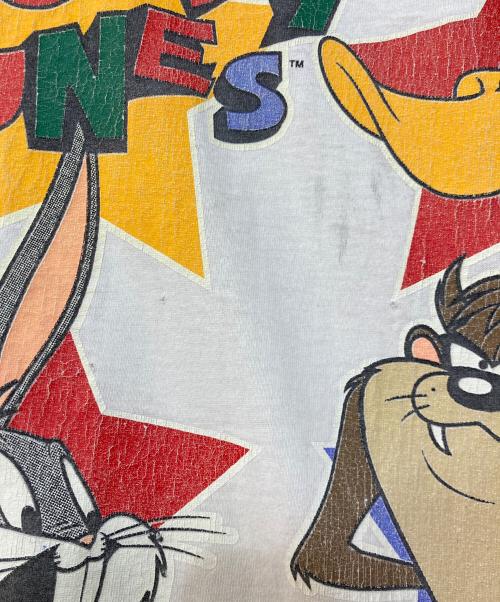 LOONEY TUNES（ルーニーチューンズ）LOONEY TUNES (ルーニーチューンズ) 90`sキャラプリントTee ホワイト サイズ:不明の古着・服飾アイテム