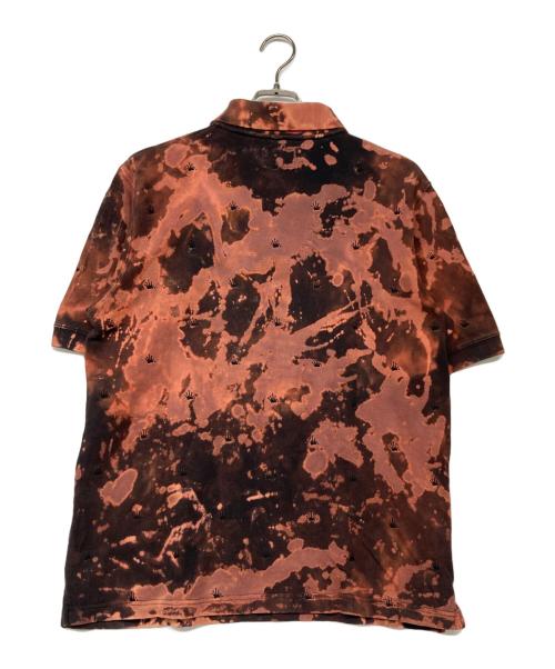 stussy（ステューシー）stussy (ステューシー) ブリーチデザインポロシャツ オレンジ サイズ:MEDIUMの古着・服飾アイテム