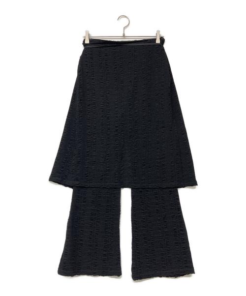 RAY BEAMS（レイ ビームス）RAY BEAMS (レイ ビームス) シャーリング ストレッチ スカートパンツ ブラック サイズ:記載なしの古着・服飾アイテム