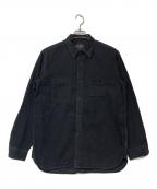 BEAMS PLUSビームスプラス）の古着「ワークデニムシャツ」｜ブラック