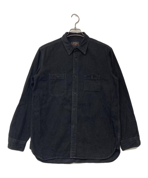 BEAMS PLUS（ビームスプラス）BEAMS PLUS (ビームスプラス) ワークデニムシャツ ブラック サイズ:Mの古着・服飾アイテム