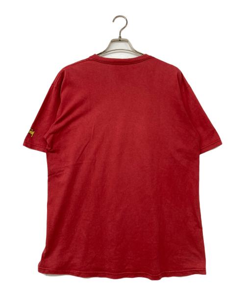 stussy（ステューシー）stussy (ステューシー) プリントTシャツ レッド サイズ:Ｌの古着・服飾アイテム