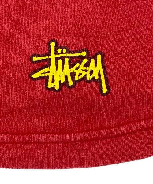 stussy（ステューシー）stussy (ステューシー) プリントTシャツ レッド サイズ:Ｌの古着・服飾アイテム