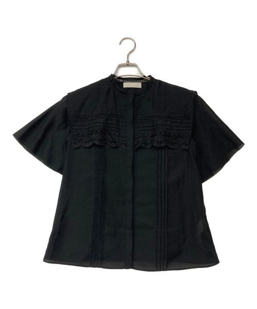 CELFORD（セルフォード）CELFORD (セルフォード) フリルレースブラウス ブラック サイズ:36の古着・服飾アイテム