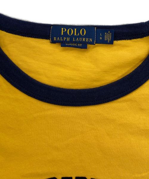 POLO RALPH LAUREN（ポロ・ラルフローレン）POLO RALPH LAUREN (ポロ・ラルフローレン) リンガーTシャツ イエロー サイズ:Lの古着・服飾アイテム