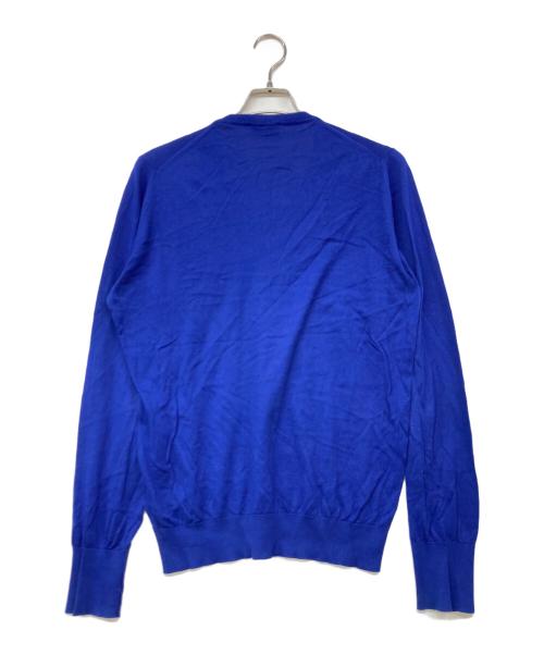 A.P.C.（アーペーセー）A.P.C. (アーペーセー) JOHN SMEDLEY (ジョンスメドレー) Vネックニット ブルー サイズ:Mの古着・服飾アイテム