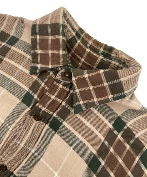 LAD MUSICIAN（ラッドミュージシャン）LAD MUSICIAN (ラッドミュージシャン) PUNK CHECK WIDE FIT SHIRT ブラウン サイズ:42の古着・服飾アイテム