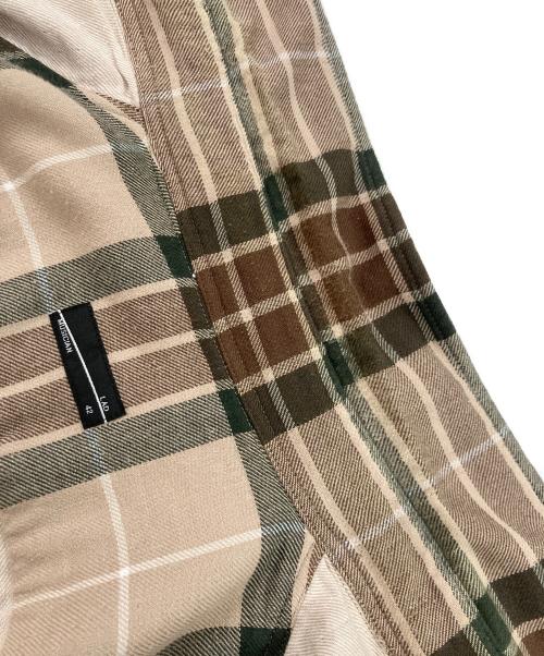 LAD MUSICIAN（ラッドミュージシャン）LAD MUSICIAN (ラッドミュージシャン) PUNK CHECK WIDE FIT SHIRT ブラウン サイズ:42の古着・服飾アイテム