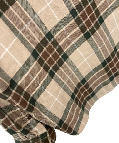 LAD MUSICIAN（ラッドミュージシャン）LAD MUSICIAN (ラッドミュージシャン) PUNK CHECK WIDE FIT SHIRT ブラウン サイズ:42の古着・服飾アイテム