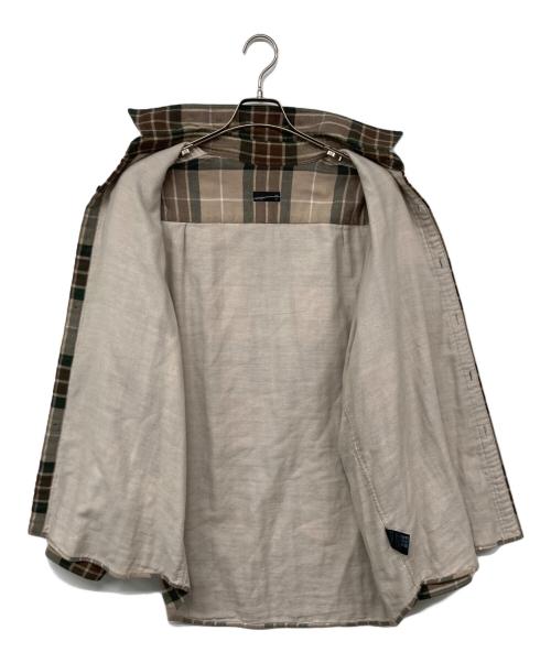 LAD MUSICIAN（ラッドミュージシャン）LAD MUSICIAN (ラッドミュージシャン) PUNK CHECK WIDE FIT SHIRT ブラウン サイズ:42の古着・服飾アイテム