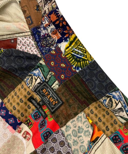 BEAMS PLUS（ビームスプラス）BEAMS PLUS (ビームスプラス) ポリエステルドビー パッチワークプリント アドベンチャーシャツⅡ マルチカラー サイズ:XLの古着・服飾アイテム