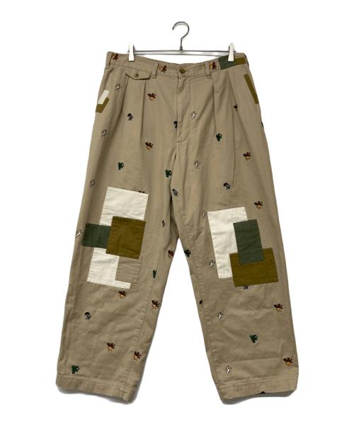 PALACE（パレス）PALACE (パレス) BEAMS PLUS (ビームスプラス) PLEATED TROUSERS TWILL ベージュ サイズ:XLの古着・服飾アイテム