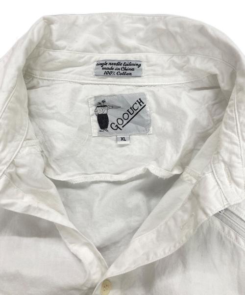 GOOUCH（グーチ）GOOUCH (グーチ) デザインジップシャツ ホワイト サイズ:XLの古着・服飾アイテム