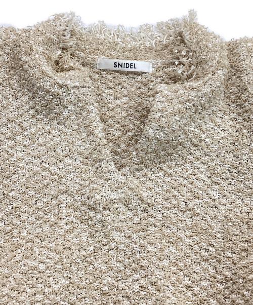Snidel（スナイデル）Snidel (スナイデル) ツイードニットワンピ ベージュ サイズ:Ｆの古着・服飾アイテム