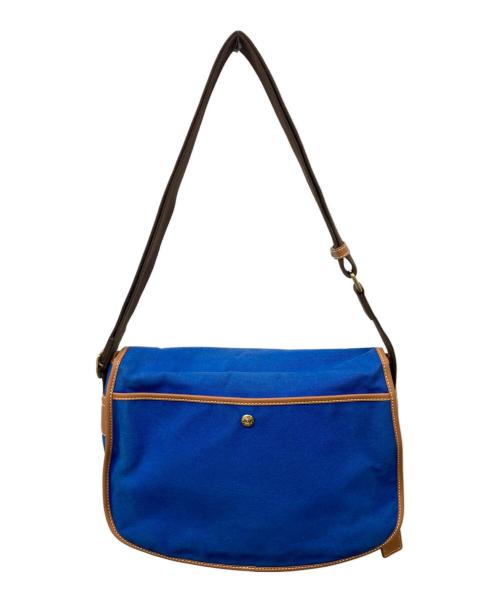 HUNTING WORLD（ハンティングワールド）HUNTING WORLD (ハンティングワールド) キャンバスショルダーバッグ ブルーの古着・服飾アイテム