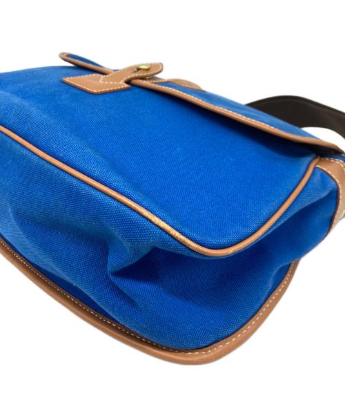 HUNTING WORLD（ハンティングワールド）HUNTING WORLD (ハンティングワールド) キャンバスショルダーバッグ ブルーの古着・服飾アイテム