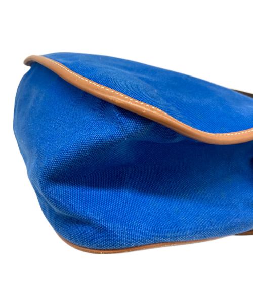 HUNTING WORLD（ハンティングワールド）HUNTING WORLD (ハンティングワールド) キャンバスショルダーバッグ ブルーの古着・服飾アイテム