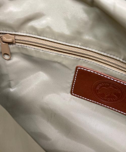 HUNTING WORLD（ハンティングワールド）HUNTING WORLD (ハンティングワールド) キャンバスショルダーバッグ ブルーの古着・服飾アイテム