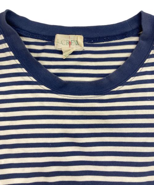 J.CREW（ジェイクルー）J.CREW (ジェイクルー) ボーダーTシャツ ホワイト×ネイビー サイズ:ＸＬの古着・服飾アイテム