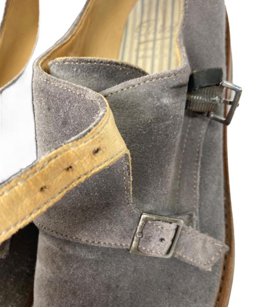 PARABOOT（パラブーツ）PARABOOT (パラブーツ) スウェード ダブルモンク シューズ グレー サイズ:12の古着・服飾アイテム