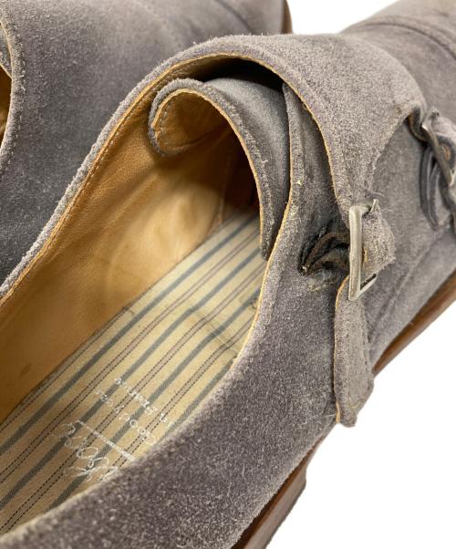 PARABOOT（パラブーツ）PARABOOT (パラブーツ) スウェード ダブルモンク シューズ グレー サイズ:12の古着・服飾アイテム