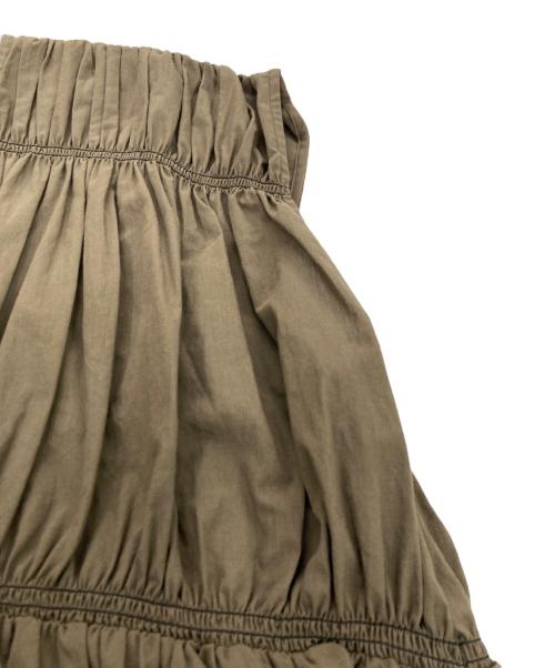 UNTITLED（アンタイトル）UNTITLED (アンタイトル) シャーリングブラウス カーキ サイズ:02/Mの古着・服飾アイテム