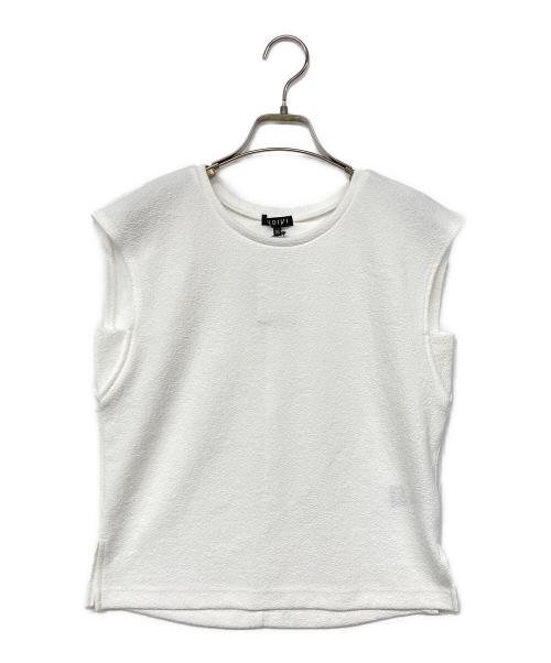 INDIVI（インディヴィ）INDIVI (インディヴィ) ノースリーブカットソー ホワイト サイズ:05 未使用品の古着・服飾アイテム