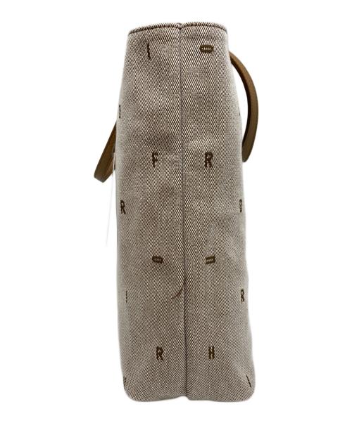 HIROFU（ヒロフ）HIROFU (ヒロフ) 【ジータ】ジャガード レザーコンビ トートバッグ L ベージュの古着・服飾アイテム
