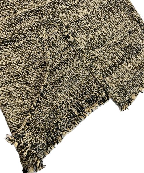 anuans（アニュアンス）anuans (アニュアンス) ブラッシュツイードニットワンピース ブラック×ベージュ サイズ:Sの古着・服飾アイテム