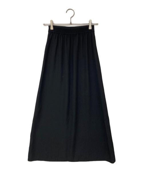 edition（エディション）edition (エディション) LIGHT BACK SATIN トリアセテート ジョーゼットスカート ブラック サイズ:34の古着・服飾アイテム