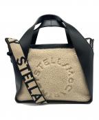 STELLA McCARTNEYステラマッカートニー）の古着「切替ボアショルダーバッグ」｜ベージュ×ブラック