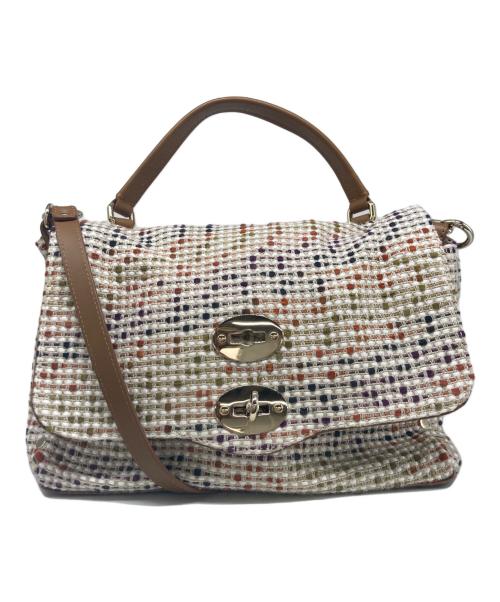 zanellato（ザネラート）zanellato (ザネラート) ツイードショルダーバッグ ブラウンの古着・服飾アイテム