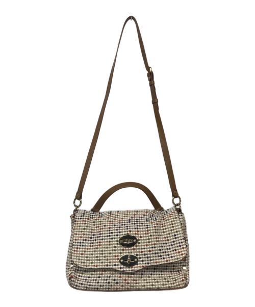 zanellato（ザネラート）zanellato (ザネラート) ツイードショルダーバッグ ブラウンの古着・服飾アイテム