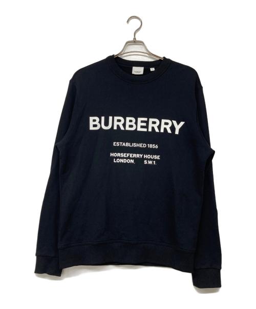 BURBERRY（バーバリー）BURBERRY (バーバリー) Horseferry Print Crewneck Sweatshirt ブラック サイズ:Sの古着・服飾アイテム