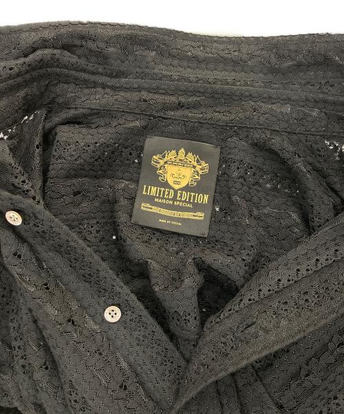 MAISON SPECIAL（メゾンスペシャル）MAISON SPECIAL (メゾンスペシャル) Prime-Over Regular Collar Shirt ブラック サイズ:1の古着・服飾アイテム