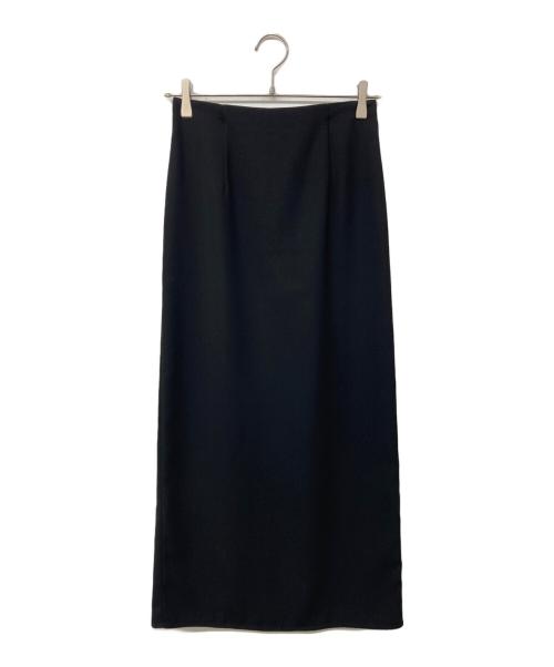 anuans（アニュアンス）anuans (アニュアンス) バックサテンタイトスカート ブラック サイズ:Ｍの古着・服飾アイテム