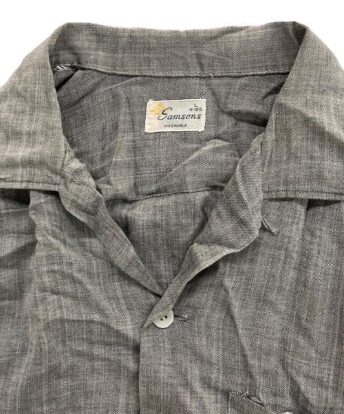 Samsons（サムソンズ）Samsons (サムソンズ) オープンカラーシャツ グレー サイズ:Lの古着・服飾アイテム