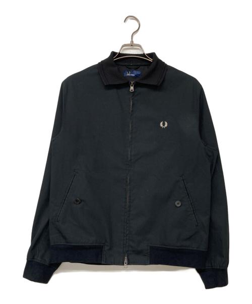 FRED PERRY（フレッドペリー）FRED PERRY (フレッドペリー) 月桂樹刺繍ロゴジップブルゾン ブラック サイズ:Lの古着・服飾アイテム