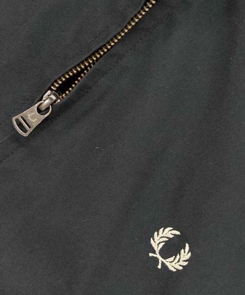 FRED PERRY（フレッドペリー）FRED PERRY (フレッドペリー) 月桂樹刺繍ロゴジップブルゾン ブラック サイズ:Lの古着・服飾アイテム