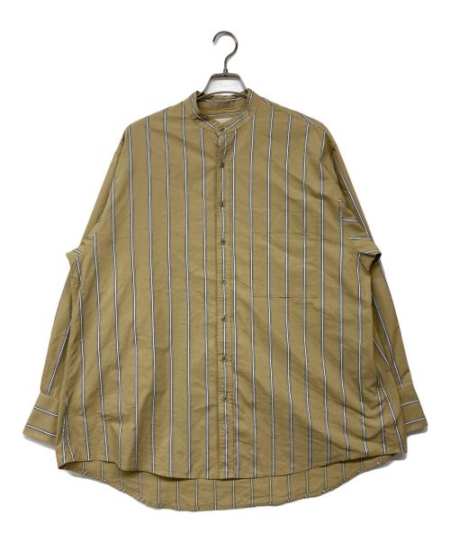 TODAYFUL（トゥデイフル）TODAYFUL (トゥデイフル) Stripe Over Shirts/ストライプオーバーシャツ ベージュ サイズ:Fの古着・服飾アイテム