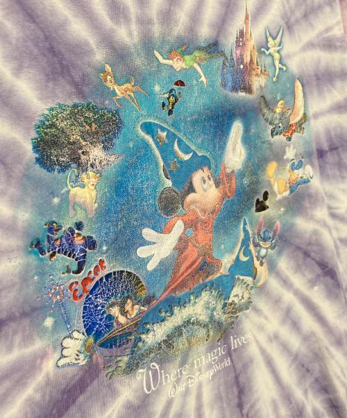 DISNEY（ディズニー）DISNEY (ディズニー) 90-00`sファンタジアTee パープル サイズ:Lの古着・服飾アイテム