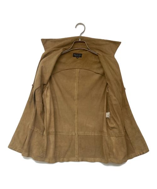 GUCCI（グッチ）GUCCI (グッチ) スウェードシャツ ブラウン サイズ:40の古着・服飾アイテム