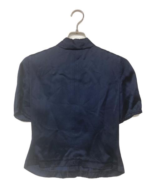 LOUIS VUITTON（ルイ ヴィトン）LOUIS VUITTON (ルイ ヴィトン) モノグラム柄ボタン レーヨンシャツ ネイビー サイズ:38の古着・服飾アイテム