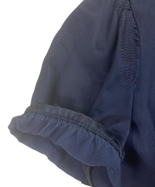 LOUIS VUITTON（ルイ ヴィトン）LOUIS VUITTON (ルイ ヴィトン) モノグラム柄ボタン レーヨンシャツ ネイビー サイズ:38の古着・服飾アイテム